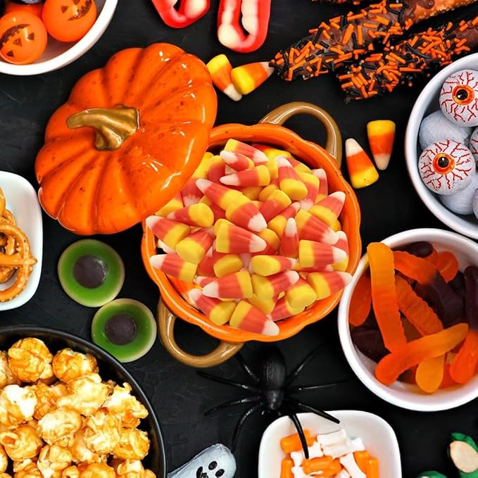 Yumzo Candy Corn Candies, 2lb Pack of Halloween Candies Bulk, Perfect for Trick or Treat, Halloween Party, Thanksgiving Dessert Buffets, Ideal Mini Candy Corn Everyday Snacking During the Fall Season