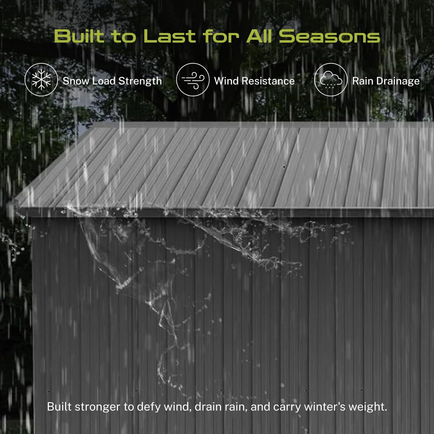 12x10 Ft Storage Shed Outdoor, XL Permanent Steel Building with Window, Sliding Doors and 4 Air Vents for Backyard Garden Patio Lawn - Grey