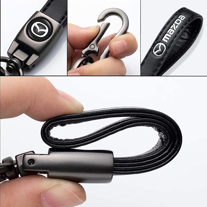 Combo of Car Tire Valve Caps&Car Key Chain Cars Compatible with Mazda M2 M3 M5 M6 MX5 RX7 RX8 A8 CX9 MX6 R3 CX-5 CX-7 CX-8, 4pcs Car Tire Dust Caps& Car Keychain Accessories