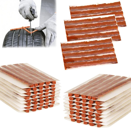 90PCS 4" Tire Repair Strings, Brown Automotive Tool Tire Repair Plugs, Tire Plugs Heavy Duty Tire Sealing Strip for Tubeless Tires Car, Bike, ATV