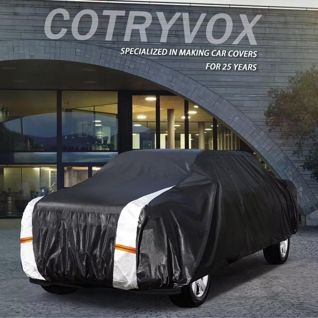Nissan Titan XD Truck Cover Custom Fit 2016-2026 Crew Cab Short Bed(6.6') with Door Zipper, 12 Layers Outdoor Heavy Pickup Truck Cover Waterproof All Weather, Wind Dust Sun Protector.