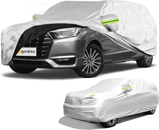 Car Cover Waterproof All Weather for SUV - All-Weather Windproof Design for Automobiles (Rain/Sun/Scratch Resistant), Universal Fit SUV Up to 190’’ (Upgrade)