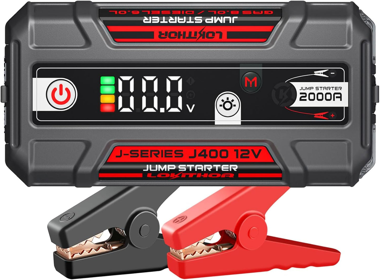 J400 Jump Starter with ConnectMax Tech, 2000A 12V Battery Jumper Starter Portable, Lithium Jump Box and Jump Pack for Up to 8.0-Liter Gas and 6.0-Liter Diesel Engines, Smart Digital Screen