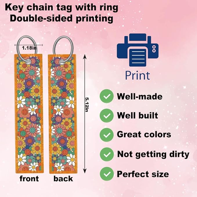 2pcs Colorful Smiling Floral License Plate Frame for Women, Funny Smile Flowers car Decorative tag Frames Girly, Funny Smiley Floral License Plate Cover Holder for Vehicle with car Keychain tag