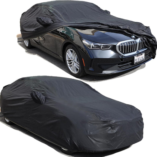 All Weather Waterproof car Cover Good for rain Snow uv Protection dust Large Sport Sedan CTS A7 Ghibli Gran Coupe CT5 A6 Trans Am Firebird Black