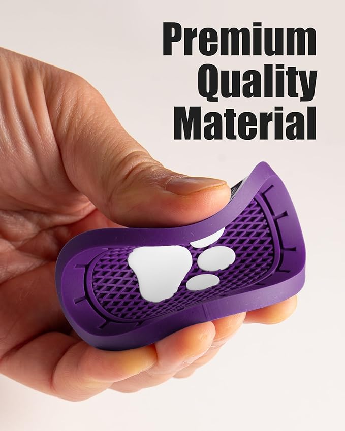 4 Pack Car Cup Coasters, Universal Dog Paw Print Non-Slip Silicone Cup Holder Inserts, Car Interior Accessories, Purple