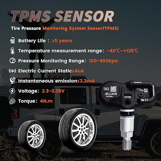 Set of 1 TPMS Sensor Tire Pressure Monitoring Sensor 315MHz Compatible with Toyota C-HR Hilux LX NX RC LS GS ES GX is CT Series Replaces# 4260730060