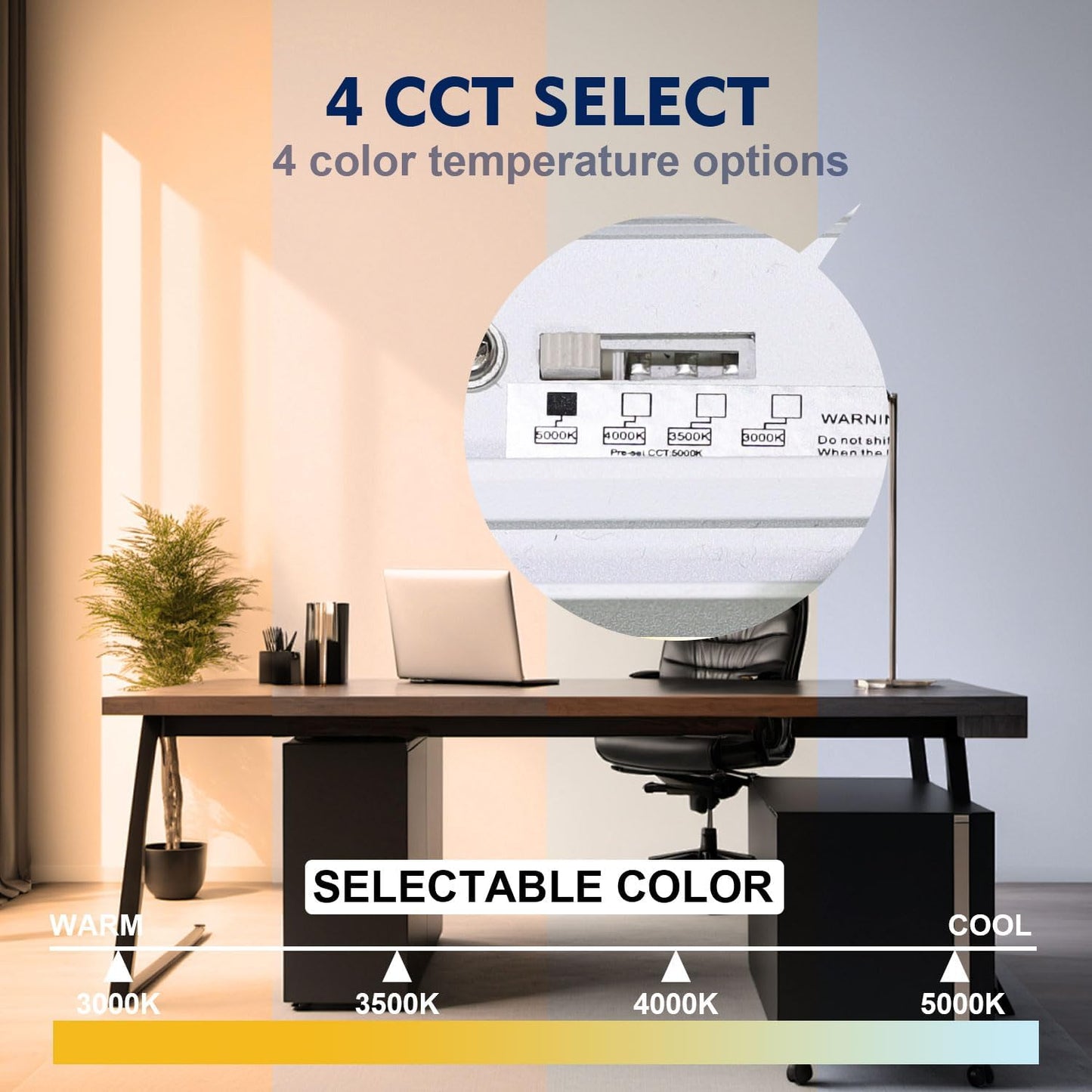 4FT LED Shop Light，Led Garage Ceiling Lights, LED Workbench Light，LED Wraparound Light Fixture,Hanging or Suface Mount,Office Ceiling Light for Garage, Office, Kitchen