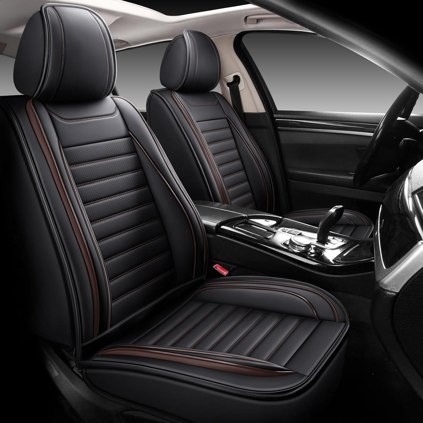 Car Seat Covers,Car Seat Protector Waterproof,Seat Covers Front, Car Seat Protectors,Automotive Seat Covers Fit for Most Cars Brown