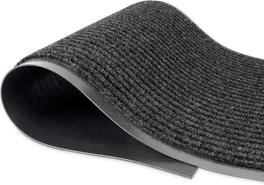 MaxMat® Extra Large Commercial Floor Mat, 3 x 5 Feet Heavy Duty, Waterproof, Low-Profile, Easy to Clean, Rubber Entry Mat (RIB0035BL, Black)