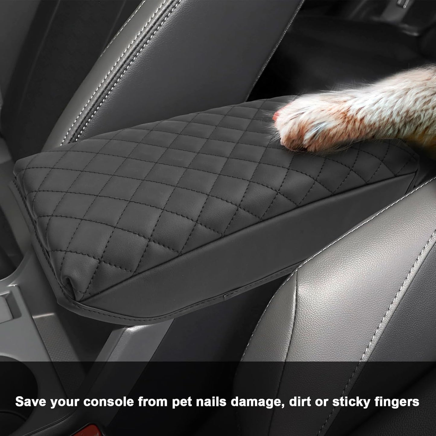 SXCY for 2024 2025 Crosstrek Armrest Cover (Thickened) for Subaru Crosstrek 2025 Accessories 2024 2025 Crosstrek Center Console Cover 2025 Crosstrek Middle Console Cover (Checked Pattern)