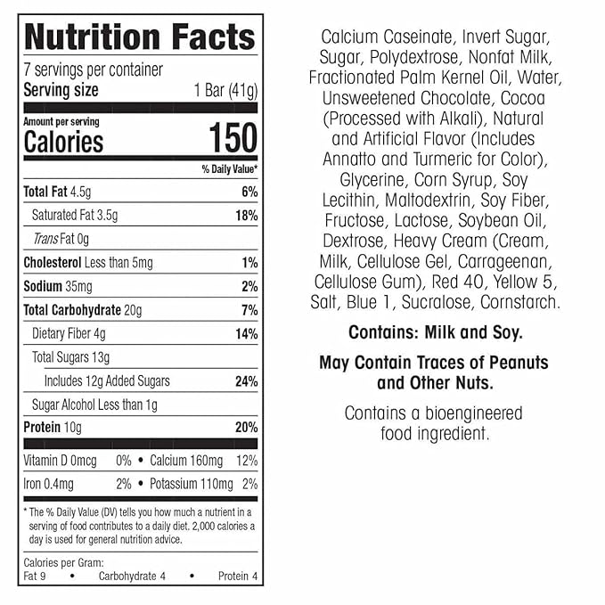 WonderSlim Protein Snack Bar, Chocolate Mint, (7ct)