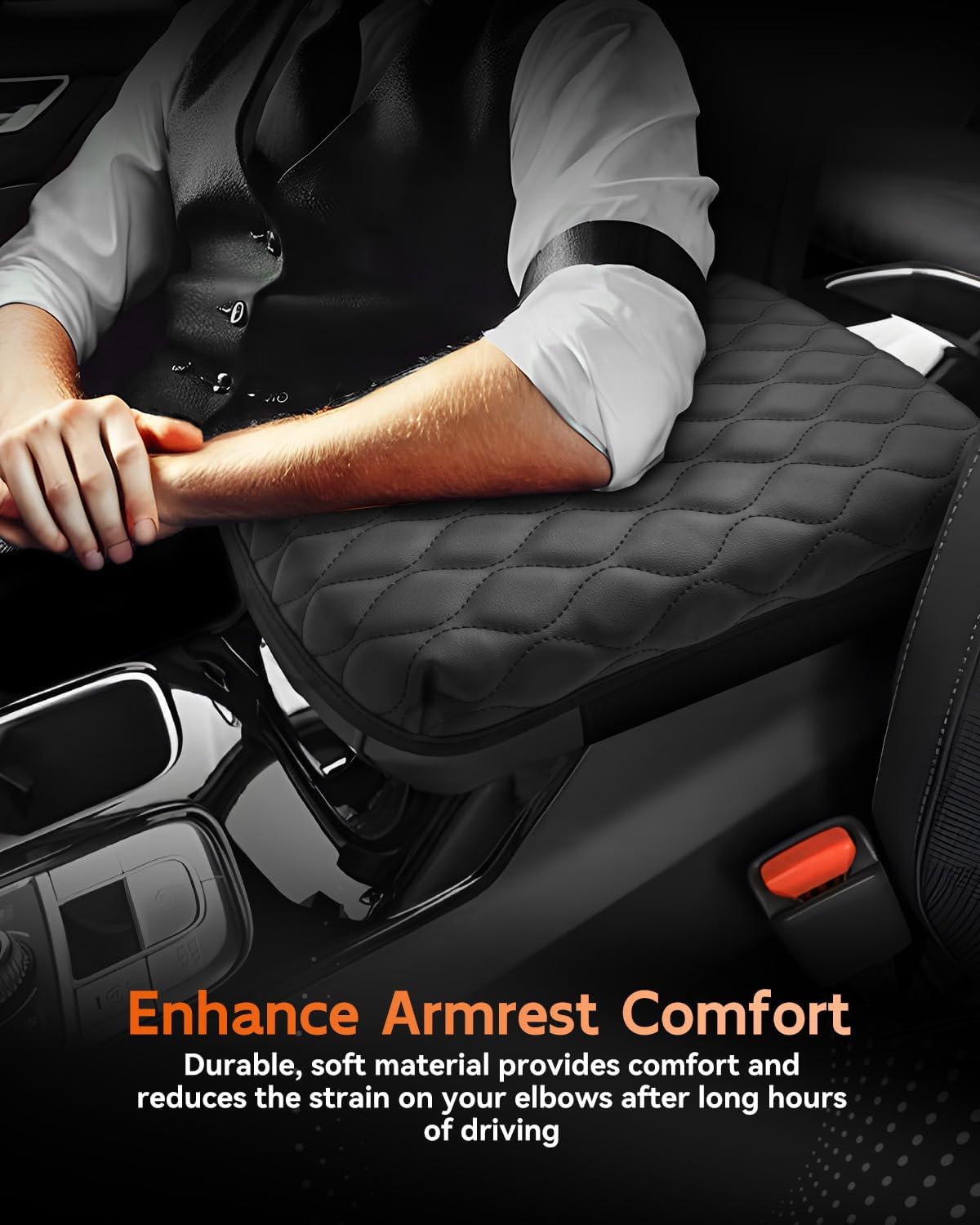 CDEFG for Kia Telluride 2020-2025 Center Console Cover Armrest Box Cover for 2021 2022 2023 2024 2025 Telluride (LX, S, EX, SX, SX Prestige) Accessories Console Arm Rest Protector