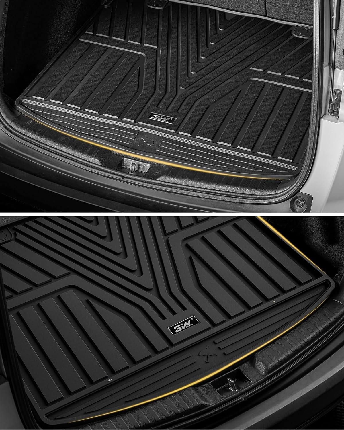 3W Floor Mats & Cargo Liner Fit for Honda HR-V 2023 2024 2025 & Acura ADX 2025, Honda HRV Accessories TPE Custom Fit Floor Liner and Cargo Liner Mat (Include Hybrid) (Not fit Premium Audio System)