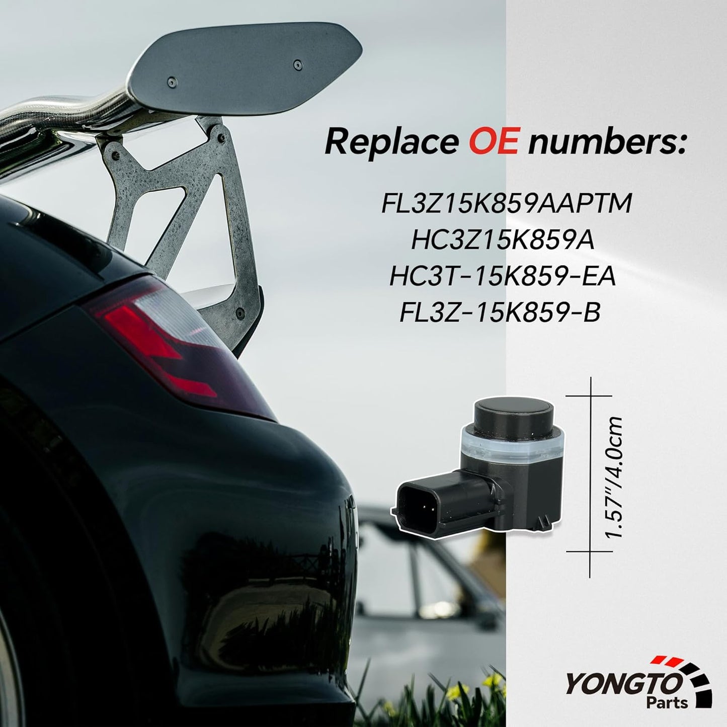 HC3Z15K859A 4Pcs Reverse Backup Parking Assist Sensor Compatible with Ford F-150, F-250/F-350 Super Duty 2015-2018 Replace OE FL3Z15K859AAPTM FL3Z-15K859-B HC3T-15K859-EA