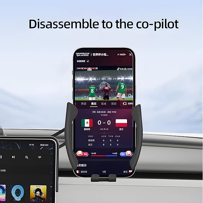 Tesla Model Y Juniper Phone Mount Accessory 2025-2026，Model 3 Phone Holder Highland (2024+)| Next-Gen | Slim Dock | Enhanced Grip
