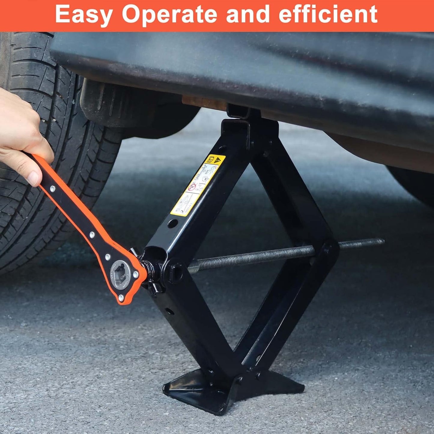 IMAYCC Scissor Jack, Portable Car Jack Kit 6614 lbs (3 Ton), Universal Tire Change Kit for Auto/SUV/MPV - Tire Jack Max 17 Inch