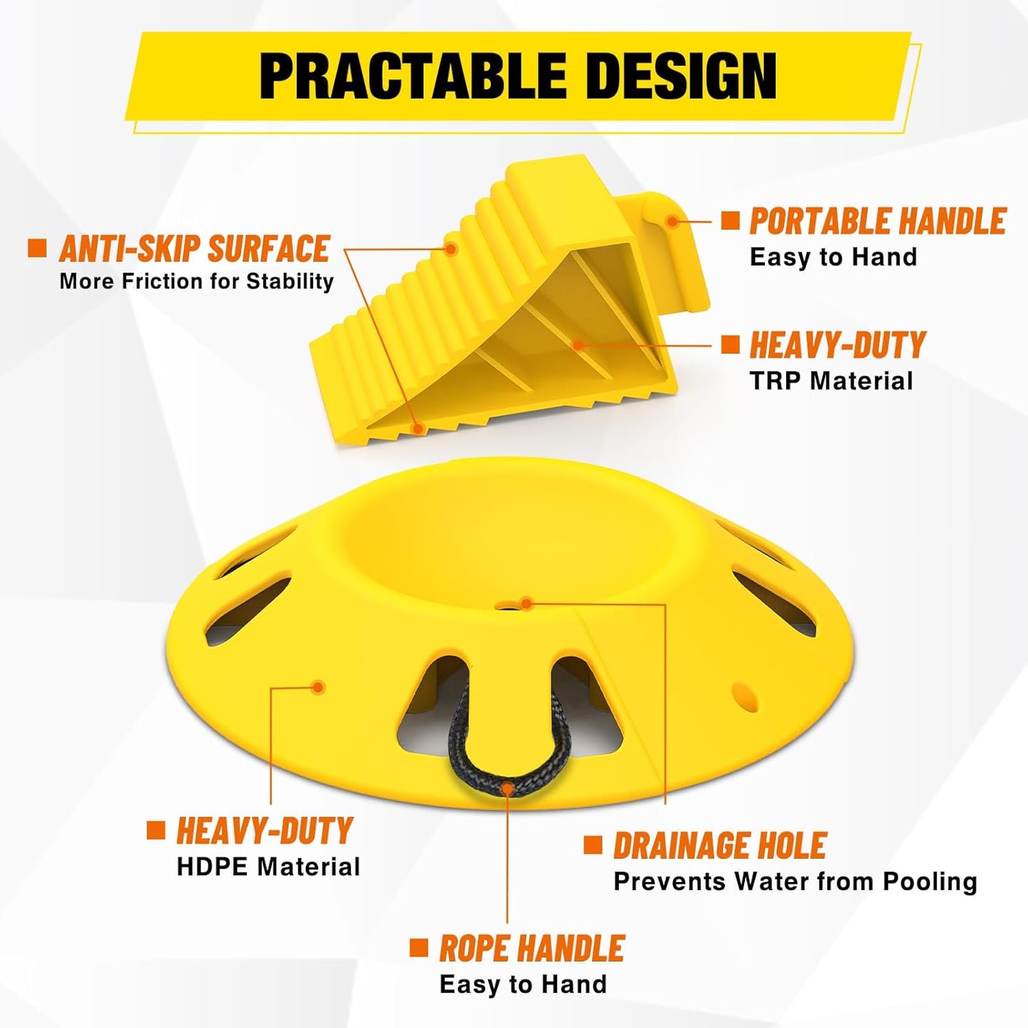 Nilight Trailer Wheel Chocks and Wheel Dock Kit - Prevents Trailer Wheel Sinking, Accessories for Boat Trailer Travel Campers, and RVs