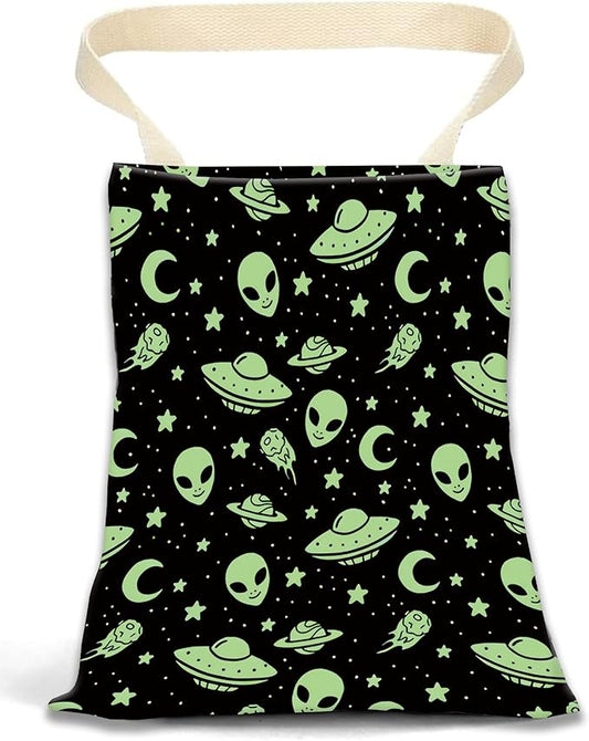 Car Garbage Can, Hanging Car Trash Can Bag for Vehicle, Cute Car Back Seat Organizer, Cute Green Alien