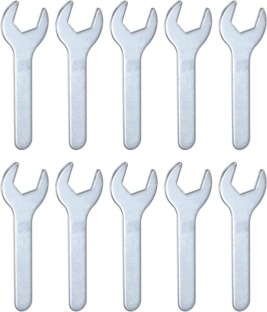 HARFINGTON 10pcs Small Wrench Open End Wrench 22x126x2.8mm Metric U-Shaped Single Open Ended Spanner Super Thin Small Flat Head Galvanizing Wrench for Automotive Repair Furniture Assembly