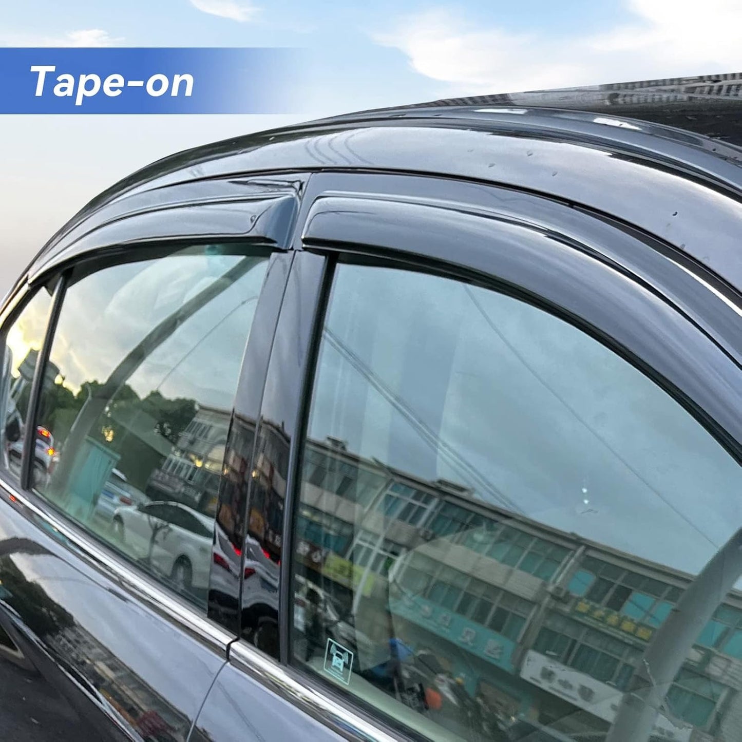 Window Visors Rain Guards for Toyota Corolla 2009-2013, Out-Channel Window Vent Wind Deflectors Visors Shades for 09-13 Corolla