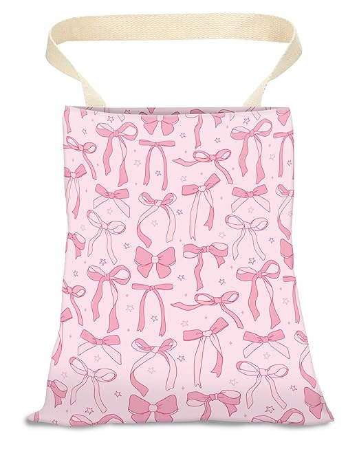 Car Trash Can, Durable Hanging Car Trash Garbage Bag, Cute Automotive Garbage Cans Organizer, Cute Pink Bow Star