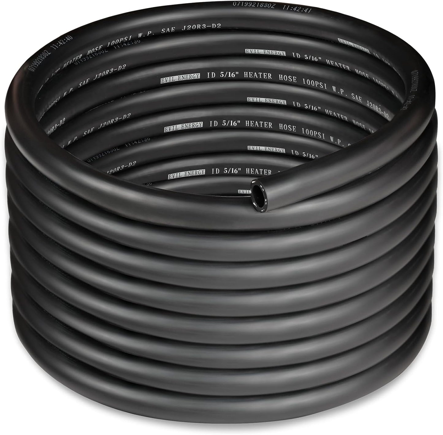 EVIL ENERGY 5/16" Heater Hose Coolant Radiator Straight 100PSI SAE 20R3 20FT Black