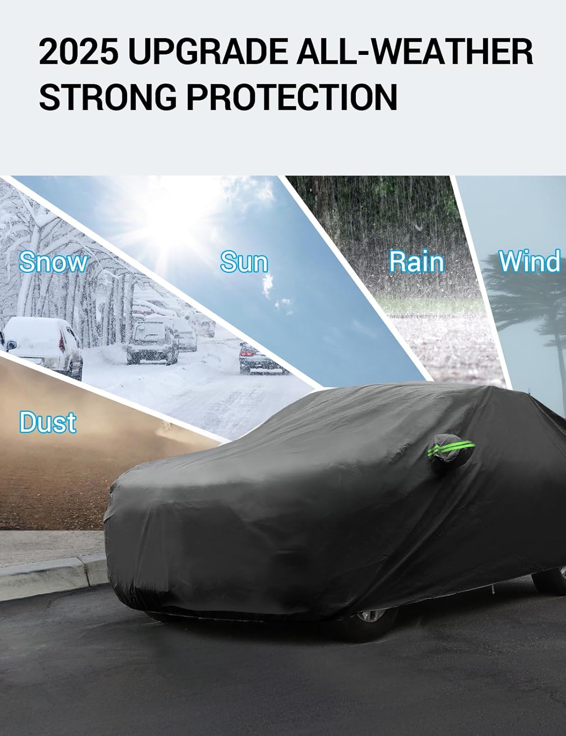 Proadsy Car Cover for Honda CRV 2017-2023 2024 2025 2026, Waterproof All Weather for Automobiles, Windproof Snowproof Rain Hail Sun UV Protection Full Outdoor Indoor Exterior Car Covers, Black