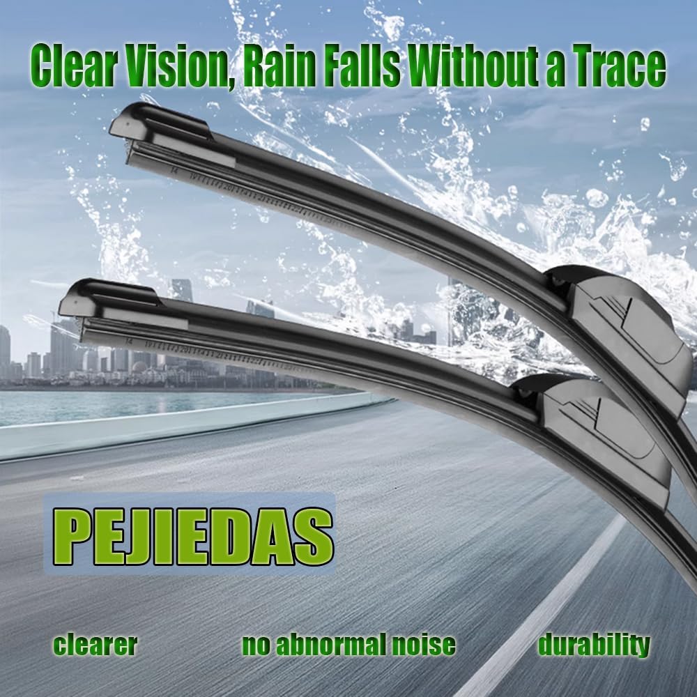 3 Wiper Blades, Front Wiper + Rear Wiper Blades for Toyota Prius 2010-2015 (26 inch + 19 inch + 16 inch) OE Original Style