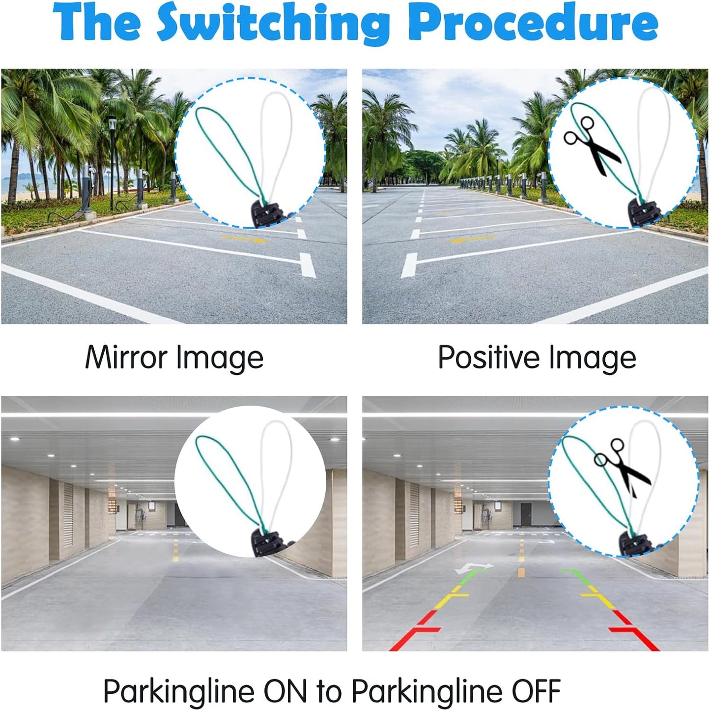 Kairiyard Backup Camera for Car, License Plate Back up Camera 170° Wide View Angel Vehicle Universal Reverse Rear View Camera Systems Waterproof for Cars Trucks Pickup SUVs RVs