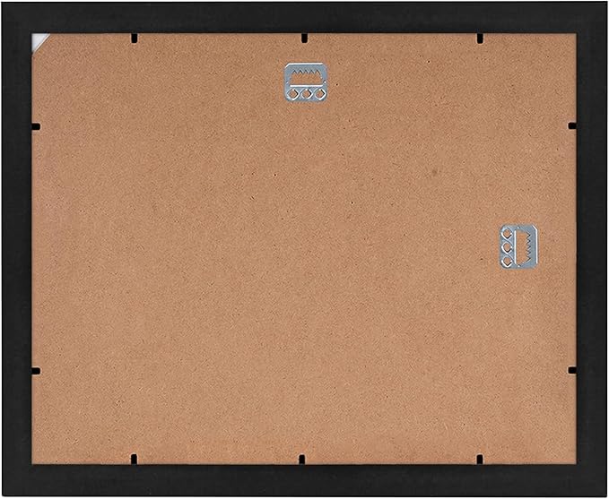 Americanflat 11x14 Black Diploma Frame - Displays 8.5x11 with Mat or 11x14 Inch Without Mat - Shatter-Resistant Glass - Hanging Hardware Included (2-Pack)