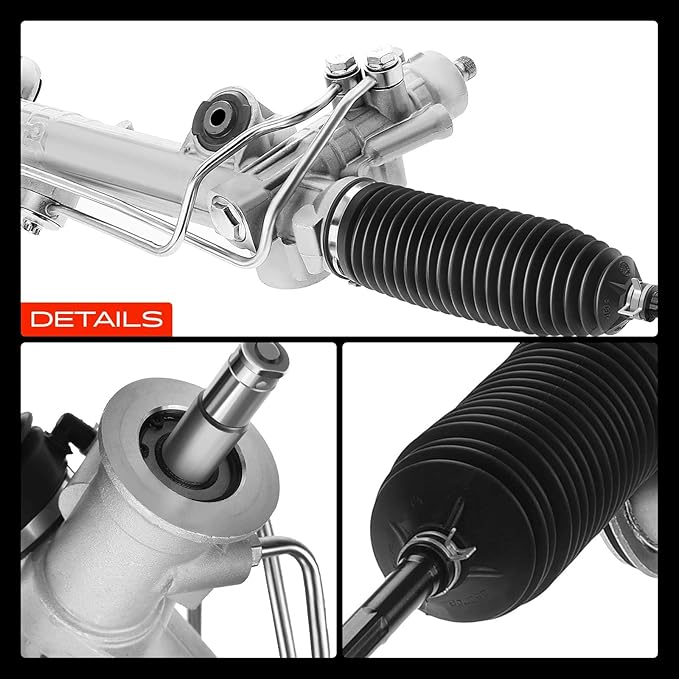A-Premium Power Steering Rack and Pinion & Outer Tie Rod End & Power Steering Hose Pressure Line Return Line Kit Compatible with Chevrolet Silverado 1500 & GMC Sierra 1500, 1999 2000, RWD Only