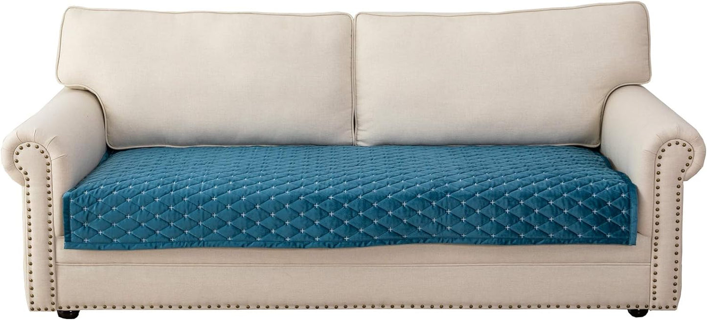 Eismodra Couch Cover,Sectional Couch Covers,Sofa Covers for 3 Cushion Couch,Anti-Slip Sofa Slipcovers for Dogs Cats Kids Loveseat Recliner L Shaped Armrest Backrest,Blue 36''x70''(Only 1 Piece)