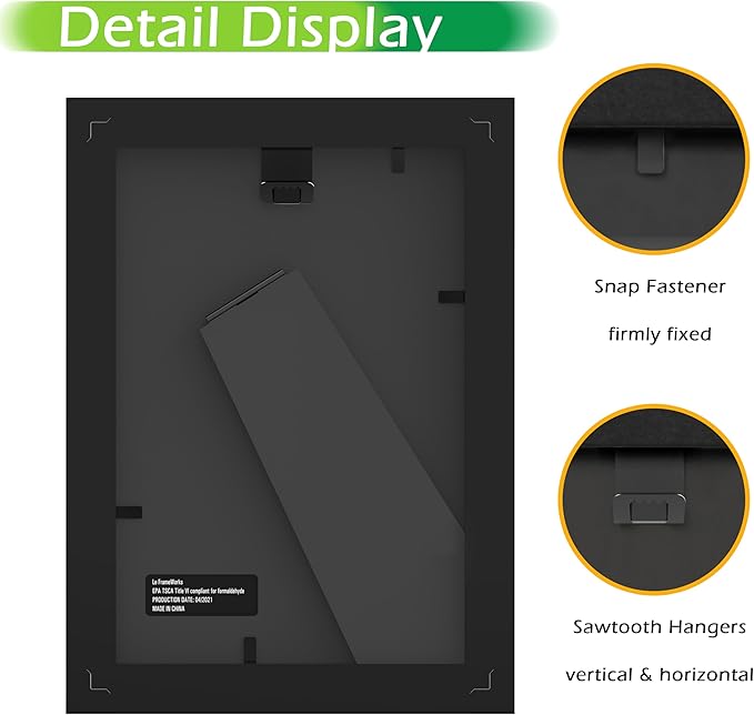 FrameWorks 2-Pack, 4x6 Picture Frame, Black ??Classic Wooden Photo Frame with Tempered Glass, Modern Matte Finish for Prints, Posters, Certificates & Wall Decor ??Gallery-Ready