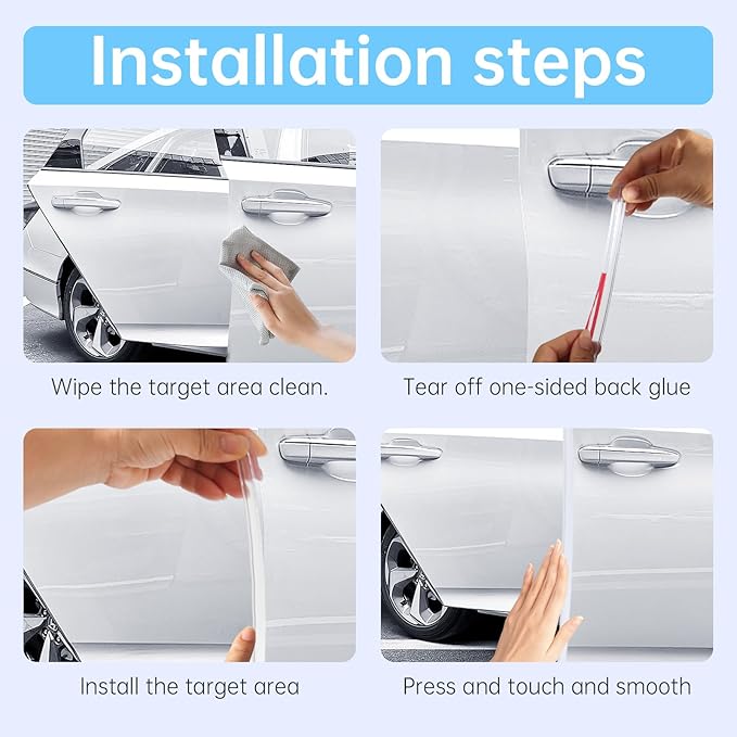 Car Door Edge Guards Rubber U Channel Edge Trim Metal Edge Protection Guard for Most Car Doors, Hatches, Lockers, Panels (20Ft, Clear)
