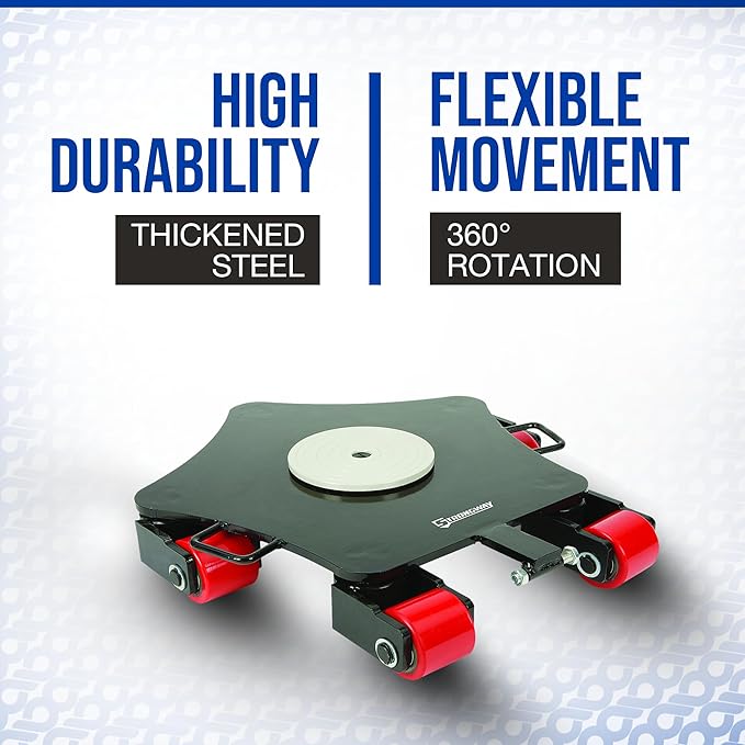 Strongway Omni-Directional Machinery Mover, 8000-Lb. Capacity, 360° Rotation, Model# CRO-4
