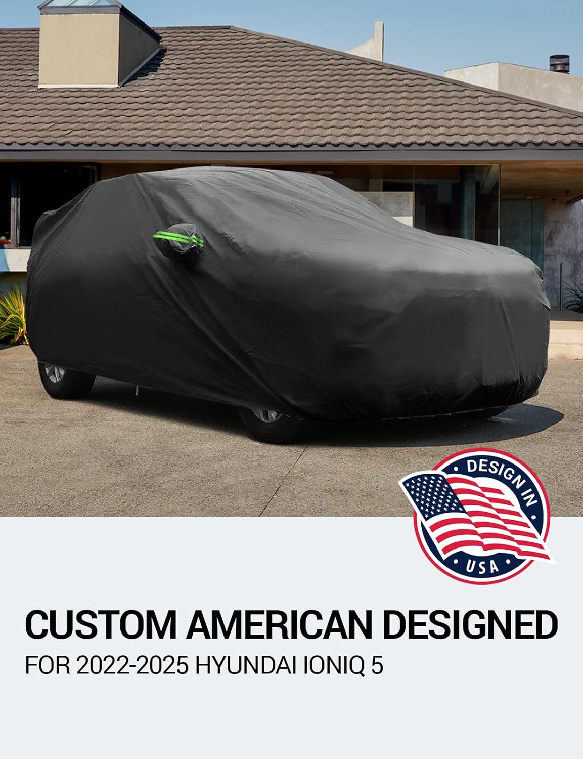 Proadsy 2025 Upgrade Car Cover Custom Fit for 2022-2025 Hyundai Ioniq 5, Waterproof All Weather for Automobiles, Full Exterior Cover Rain Snow Sun Protector Indoor Outdoor Car Cover