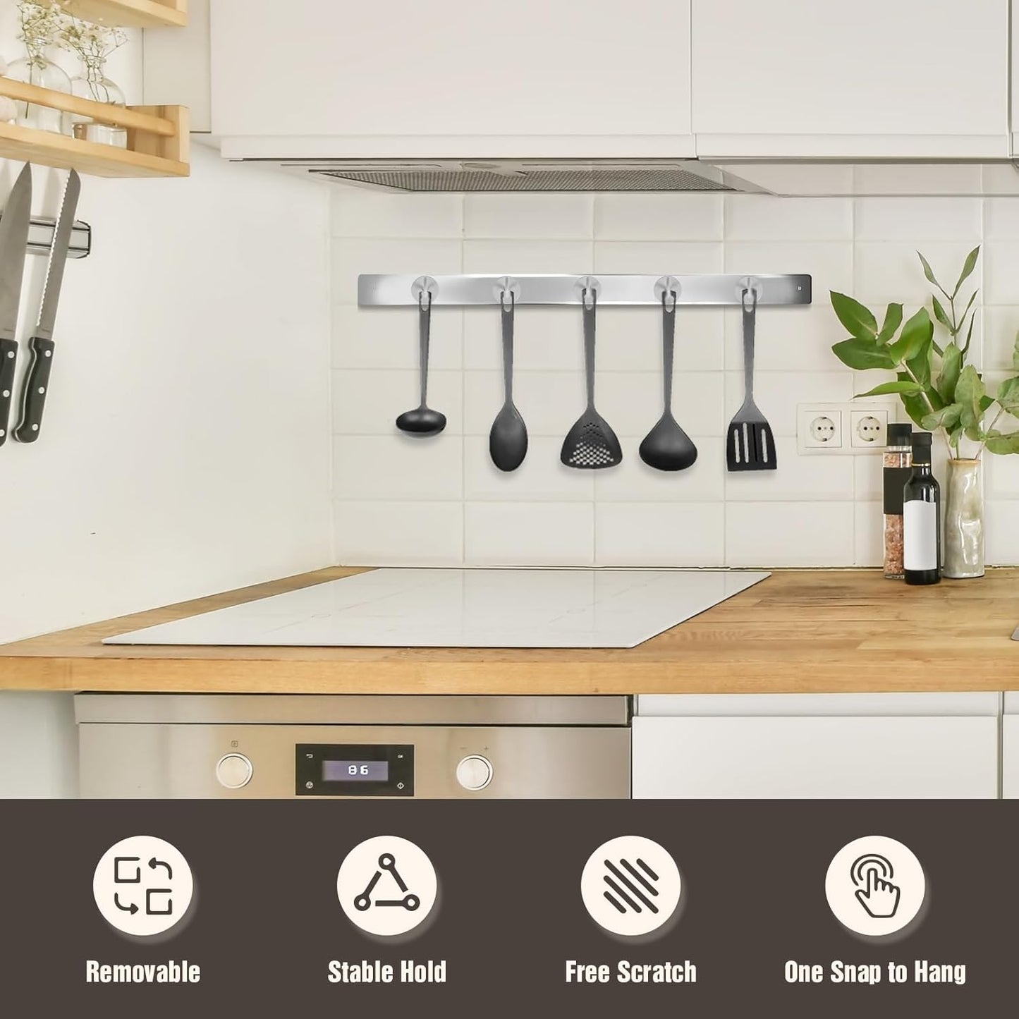 Neosmuk Magnetic Hooks, Cruise Ship Essentials, 100lb+ Heavy Duty Magnetic Hooks for Cruise Cabins, Refrigerator, Grill, Hanging, and Travel | Extra Strong Must-Haves Magnet Hook,White