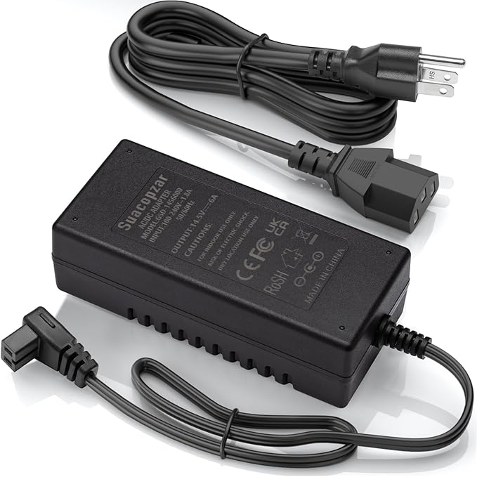 AC to DC Converter Power Supply for 12V Fridge, 3 Prong Plug 14.5V 87W AC Power Cord Cable Compatible with Car Refrigerator Alpicool, Bodega, Euhomy, BougeRV, ARB, ICECO, Setpower, JoyTutus