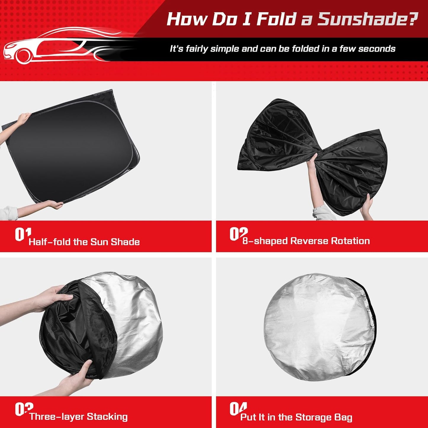 ARISMOTOR Windshield Sun Shade for Ni-ssan Sentra Sedan 2020-2025, Custom Fit Foldable Front Window Sunshade Sun Visor Protector, Block UV Rays Keep Your Car Cooler