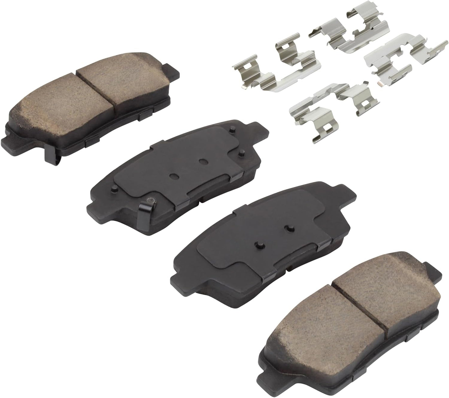 Premium Ceramic Rear Brake Pads (1001-1551C) Compatible with Genesis G80 2017-2017, Hyundai Genesis 2011-2016, Kia K900 2016-2017