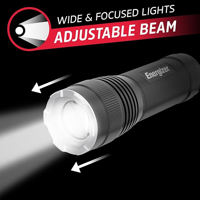 Energizer T-300 LED Flashlights (3-Pack), Bright Flash Light for Tactical EDC, Camping, and Emergencies (Batteries Included)