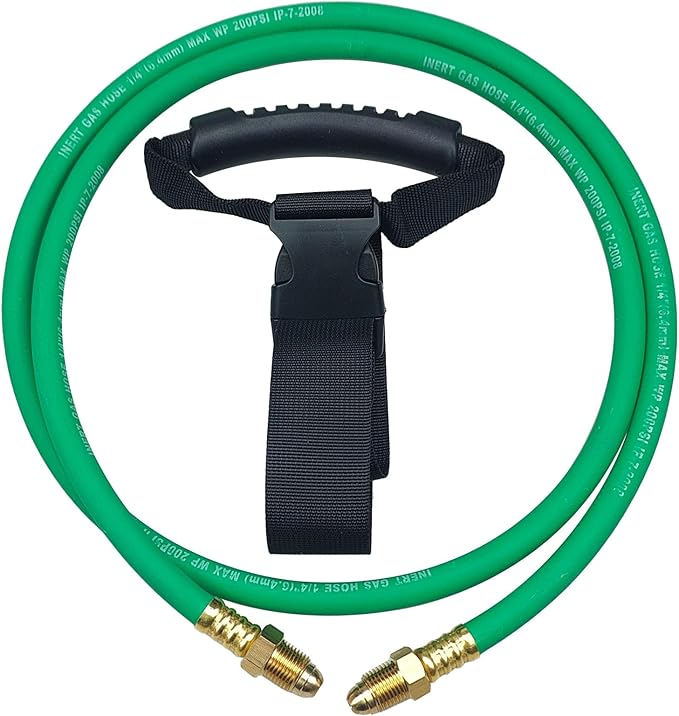 5FT Argon Gas Hose, Inert Gas Welding Hoses for MIG/TIG Welding Regulator，Argon/CO2 Flowmeter Regulator Hose, 5/8" UNF-18RH, NPT Fittings, Welding Accessories for MIG/TIG Welder