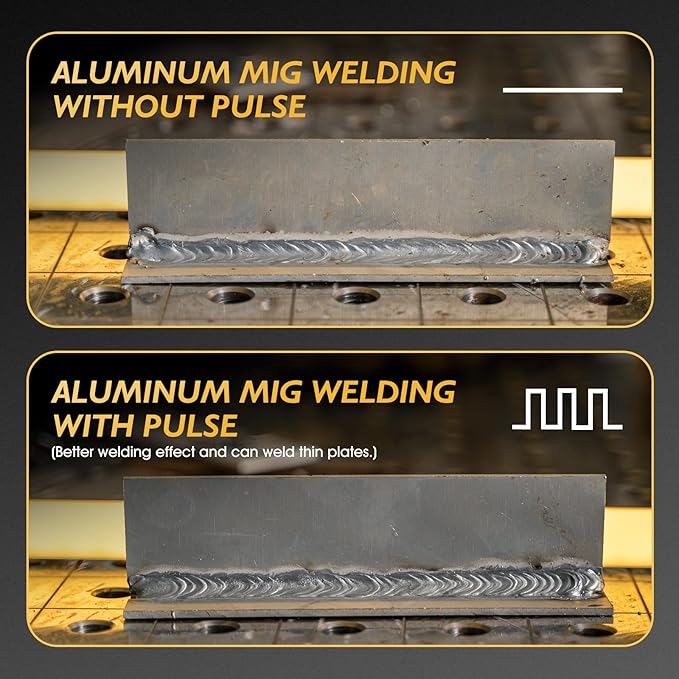 TOOLIOM Aluminum MIG Welder with Pulse 250A 110V/220V Dual Voltage 8 in 1 Multifunctional Welding Machine Pulsed MIG/MIG/Gas MIG/Flux Core/Spool Gun MIG/Lift TIG/Stick