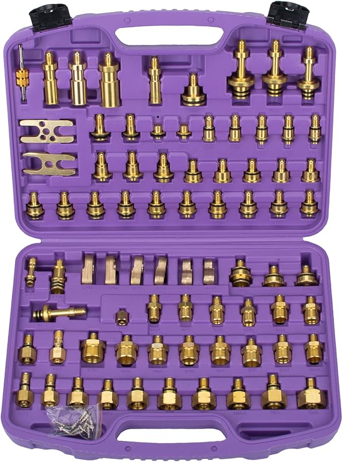 77PCS Air Conditioning Leak Detector, Air Conditioning Leak Test Kit, A/C Compressor Detection Repair Tool Kit