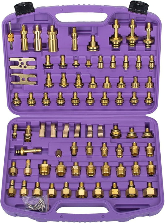 77PCS Air Conditioning Leak Detector, Air Conditioning Leak Test Kit, A/C Compressor Detection Repair Tool Kit