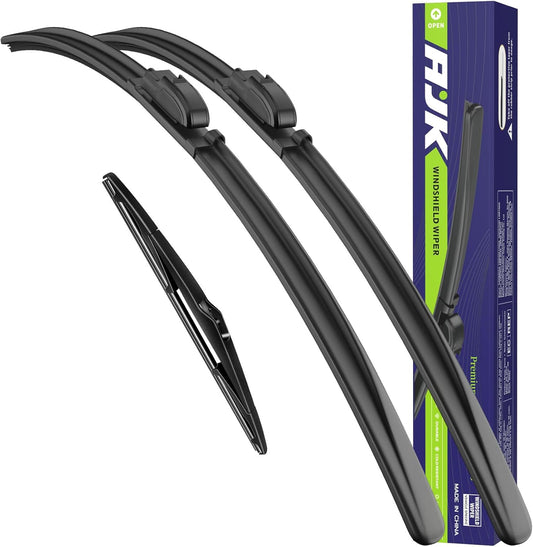 AJK Wiper Blades for Hyundai Tucson 2010 2011 2012 2013 2014 2015, 2 Piece All Weather OEM Quality Automotive Replacement Windshield Wiper Blades for My Car