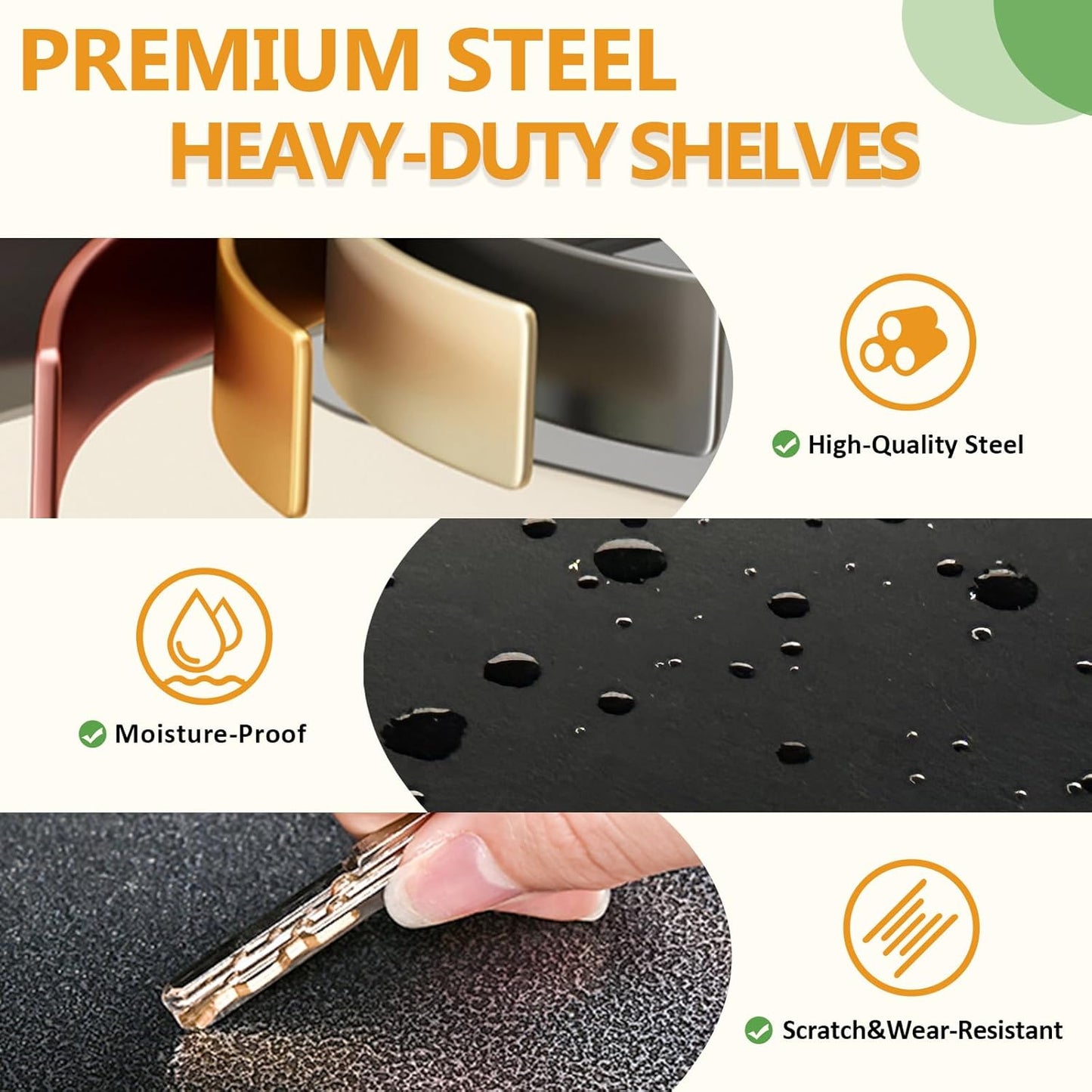 72H Metal Kitchen Storage Shelves, 2800 LBS Heavy Duty Pantry Shelving Unit, 5-Tier Adjustable Pantry Shelves, Food and Beverage Storage Rack, Appliance Storage Utility Shelf for Balcony - Black