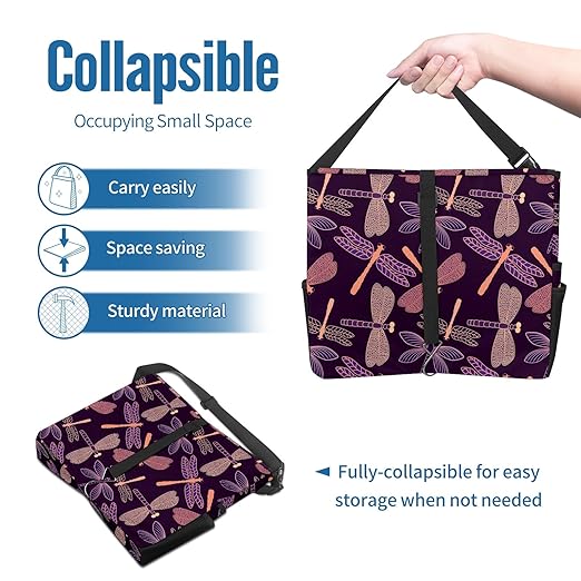 Car Trash Can Purple Dragonfly Large Storage Garbage Can with Lid Hanging for Back Seat Leakproof Automotive Vehicle Trash Bin