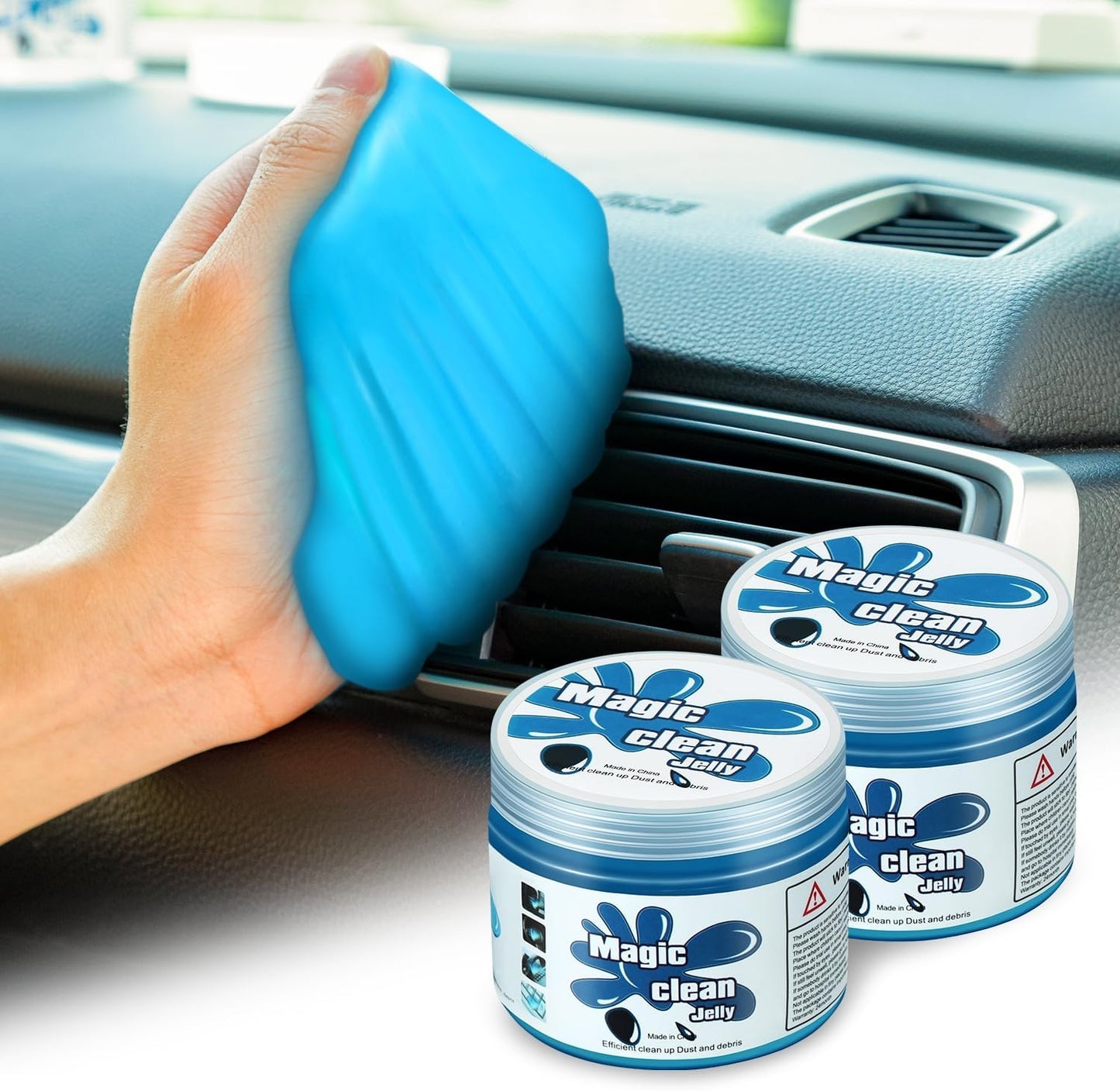 DNA MOTORING Car Cleaning Gels Auto Detailing Tools Cleaning Putty Car Interior Cleaner, Car Jelly Cleaner, Keyboard Cleaner, Car Cleaning Supplies Car Gifts for Men Women, Blue, TOOLS-00151